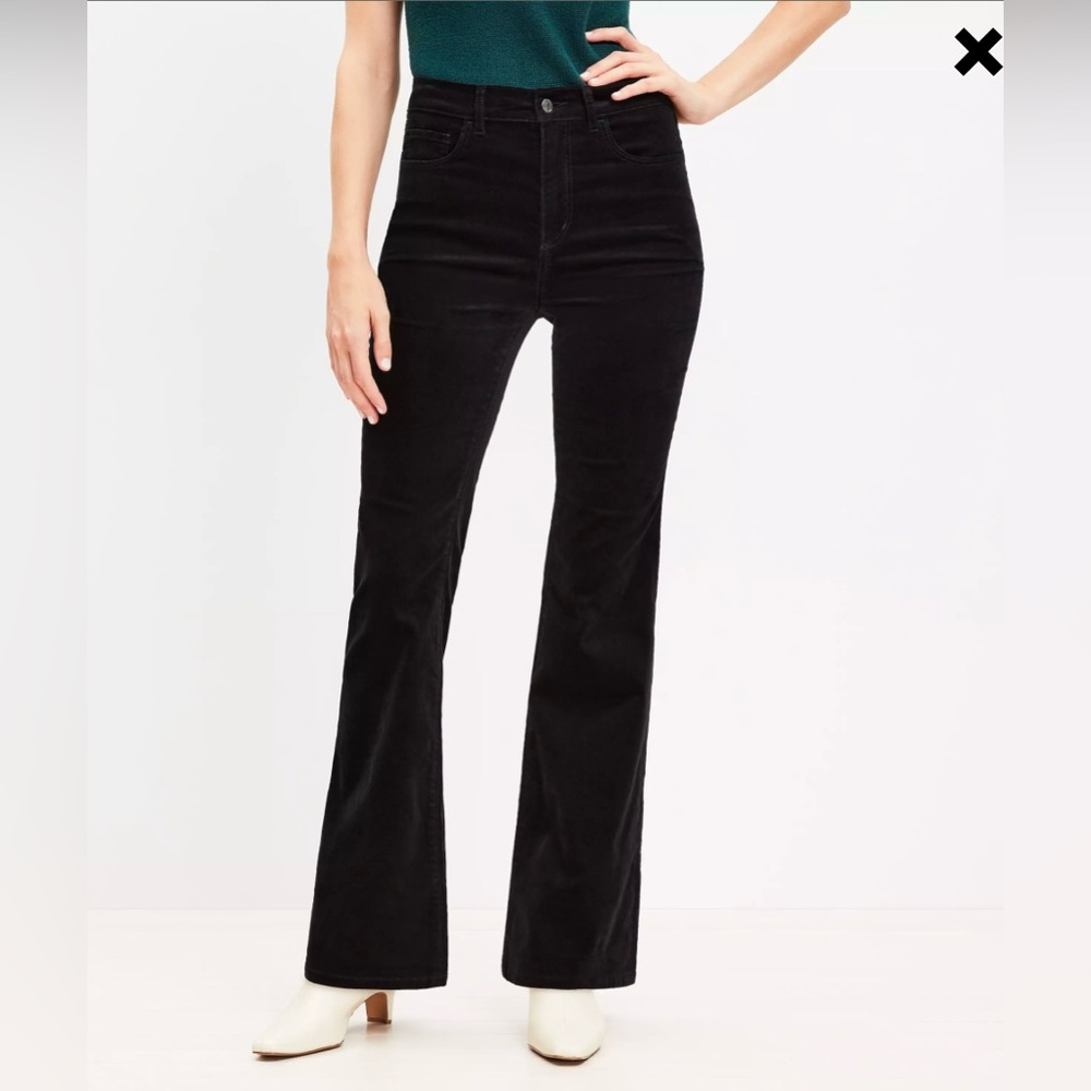 Loft Five Pocket Slim Flare Pants in Velvet 29 - Picture 2 of 13